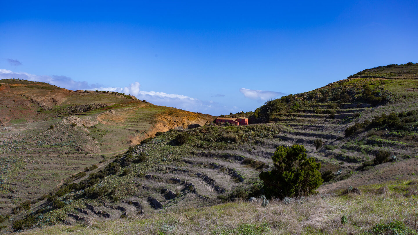 Kulturlandschaft mit terrassierten Feldern bei Los Bailaderos