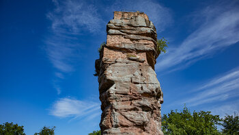 auf dem Burgfels der Burg Meistersel liegt die Oberburg