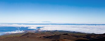 Blick vom Wanderweg 9 über die Vulkanlandschaft Richtung Teno-Gebirge