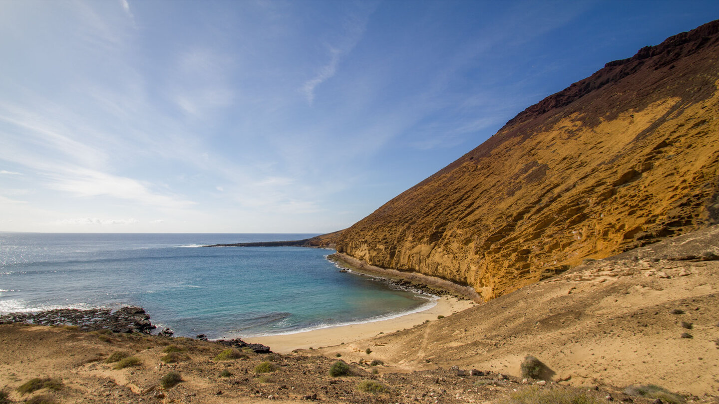 Abwanderung zum Strand Playa de la Cocina