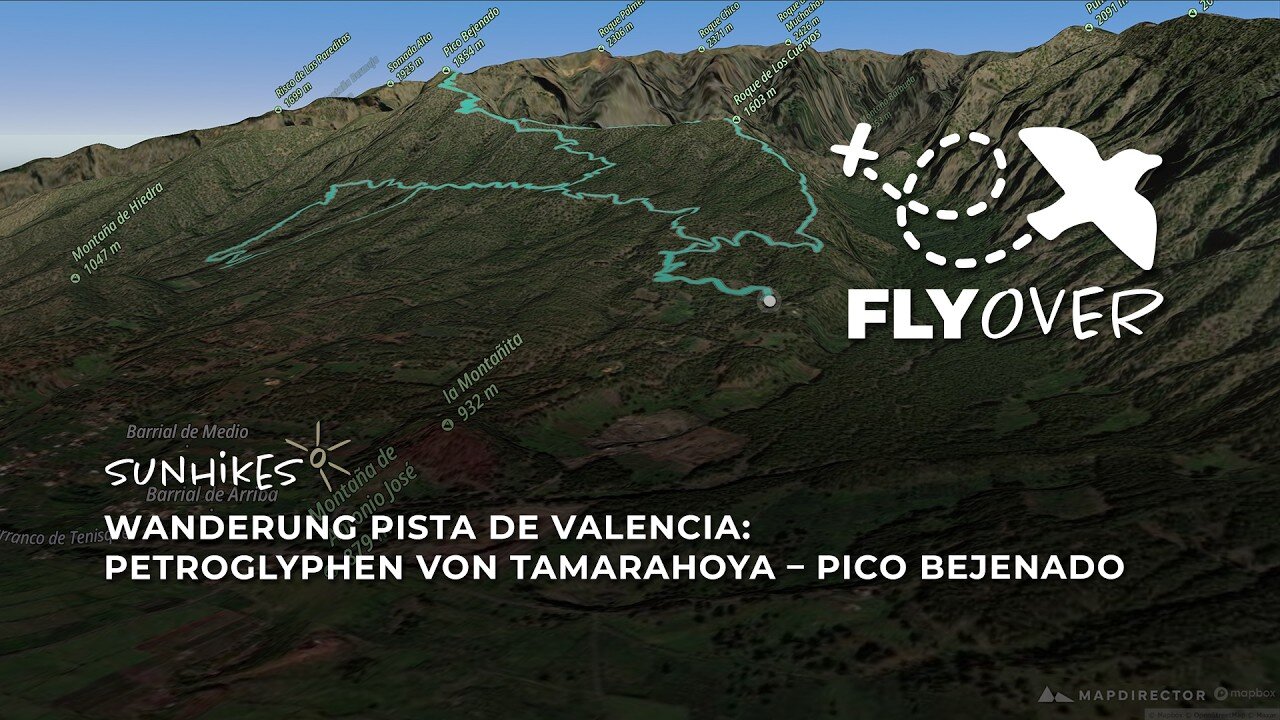 Gigantischer Gipfelblick: Der Pico Bejenado und Tamarahoya auf La Palma im virtuellen 3D-Flyover