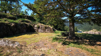 Felsen und Mauerreste der Ruine Wildenstein