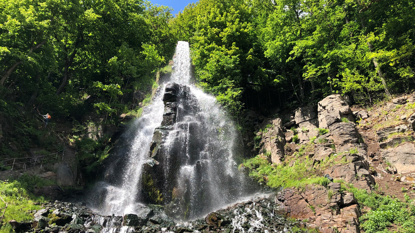Blick auf den Trusetaler Wasserfall der Trusetaler Wasserfall