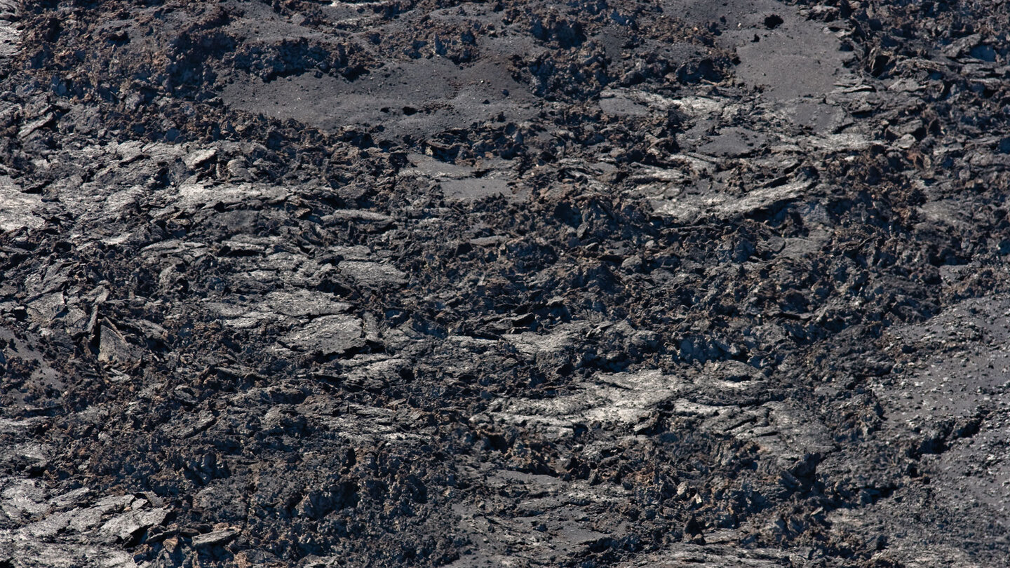 Der Lavasee Lavas la Malforada auf La Palma aus der Nähe