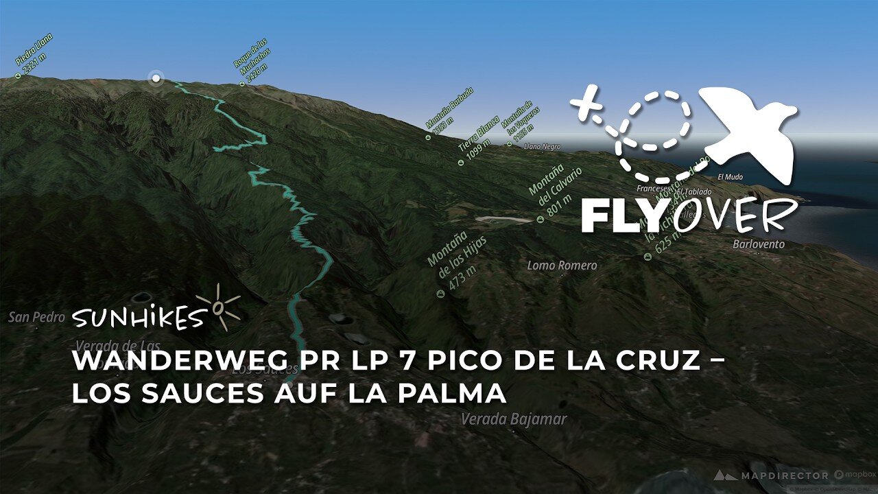 Gigantischer Klippen-Abstieg auf La Palma: Wanderweg PR-LP 7 Pico de la Cruz – Los Sauces im Flyover