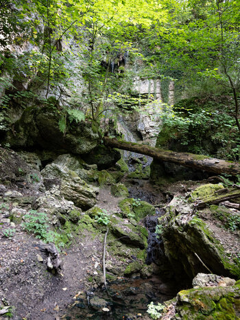 Blick zum Sturzdobel-Wasserfall