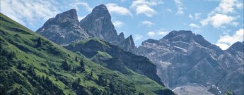 Trettachspitze und rechts davon die Mädelegabel