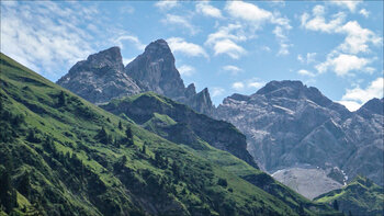Trettachspitze und rechts davon die Mädelegabel