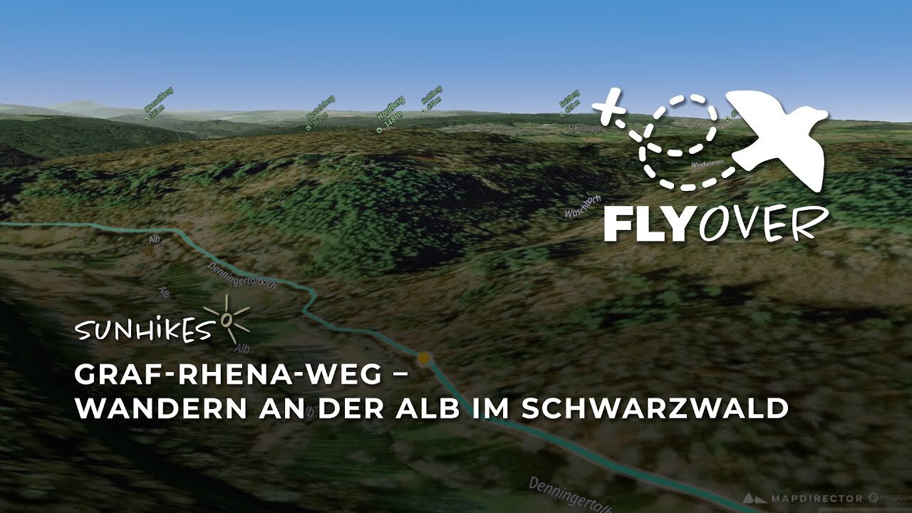 Graf-Rhena-Weg: Wandern entlang der Alb im Schwarzwald – Flyover
