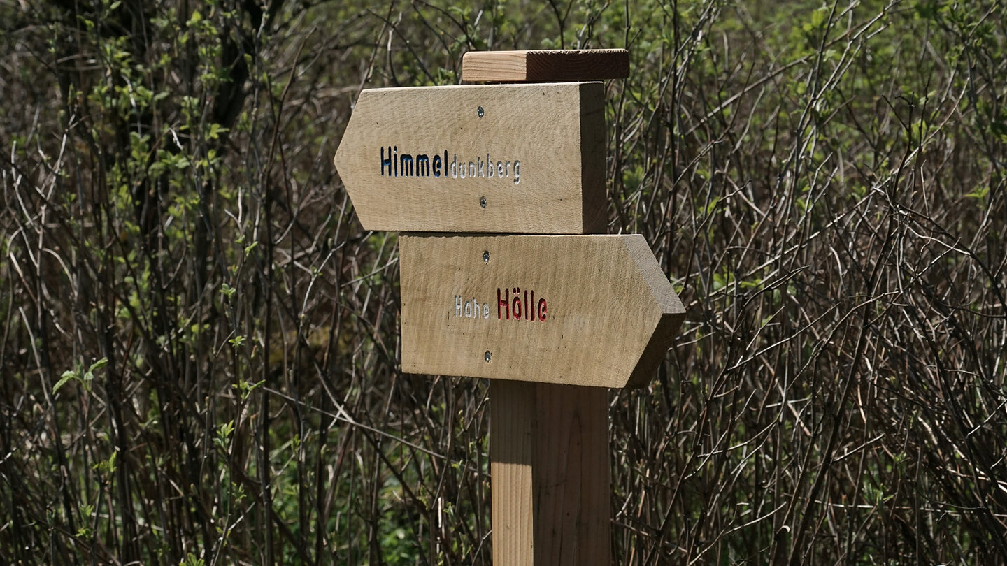 Der Richtungsweiser zwischen Himmel und Hölle Der Richtungsweiser zwischen Himmeldunkberg und Hohe Hölle