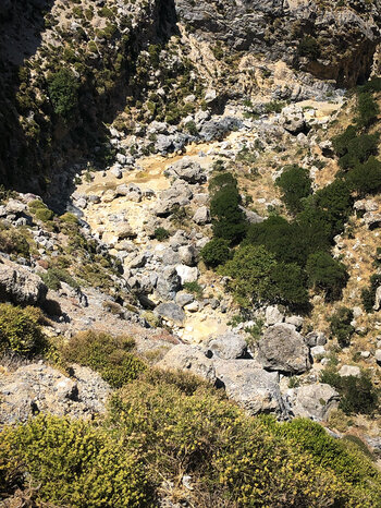 Bachlauf am Ausgang der Imbros-Schlucht