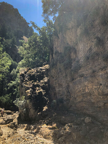 Felswände in der Imbros-Schlucht