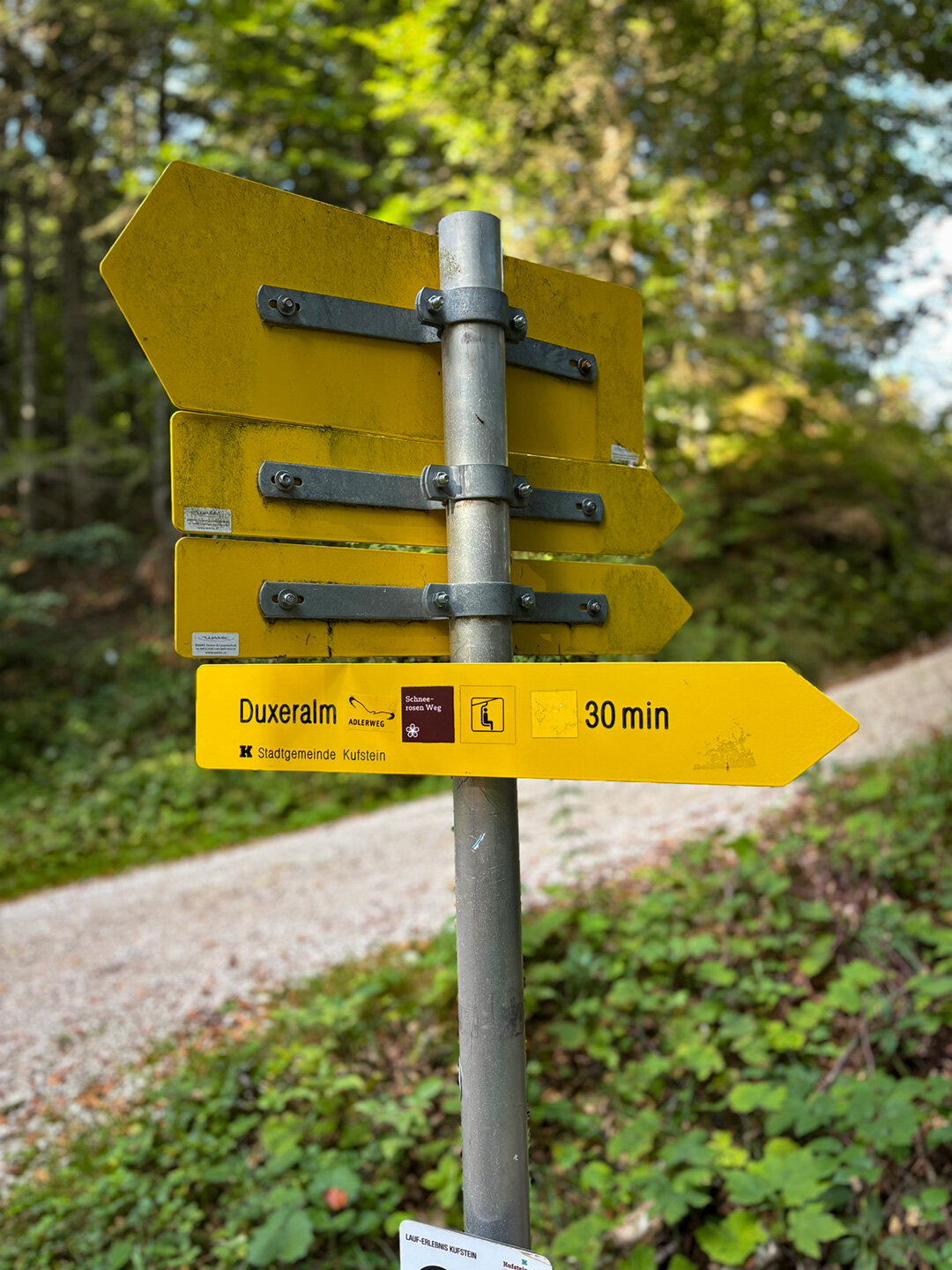 Wegweiser zur Duxer Alm