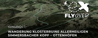 Wanderung von der Klosterruine Allerheiligen zum Simmersbacher Kopf und nach Ottenhöfen – Flyover