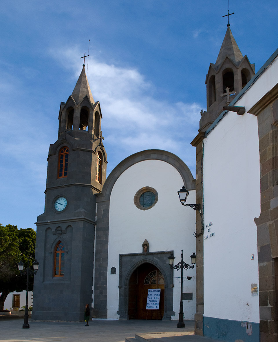 Blick auf die Kirche Basílica de San Juan Bautista in Telde auf Gran Canaria