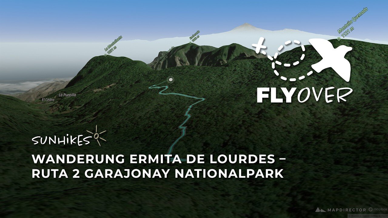 Verwunschener Nebelwald: Wandere zur Ermita de Lourdes (Ruta 2) im 3D-Flyover