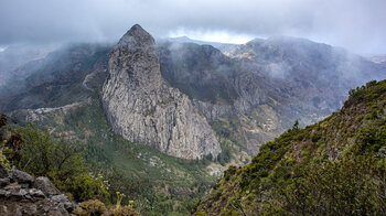 Blick auf den Roque del Agando von der Cumbre de Tajaqué