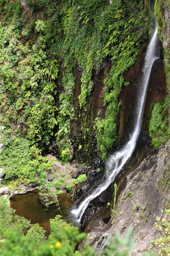 Wasserbecken am Fuße des Chorro del Cedro