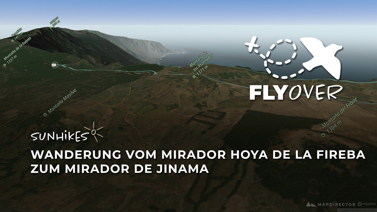Entlang des Inselrückens: Rundwanderung von der Hoya de la Fireba zum Mirador de Jinama (3D-Flyover)