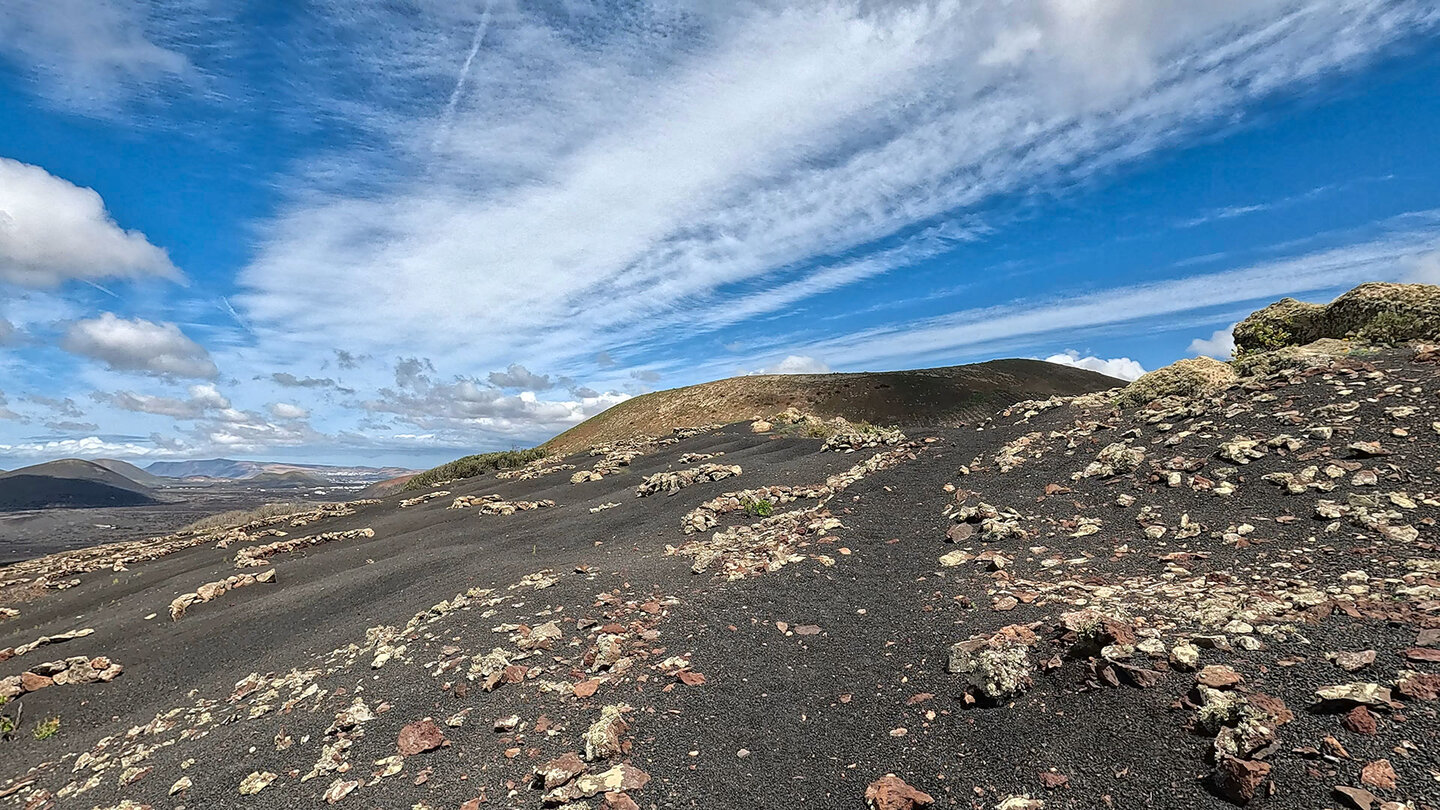 Blick zur Caldera de Gaida vom Montaña Guardilama
