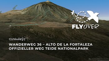 Über das rote Hochplateau: Wanderweg 36 zum Alto de la Fortaleza – Flyover Video