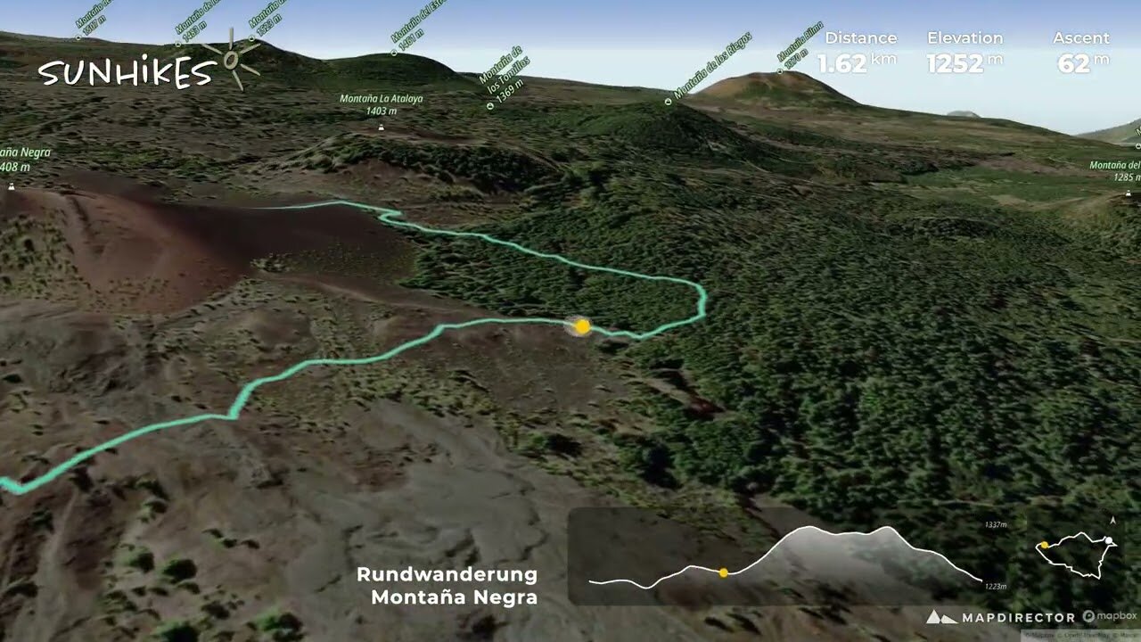 Teneriffa – Magische Kontraste aus Schwarz und Grün: Rundweg um die Montaña Negra im 3D-Flyover