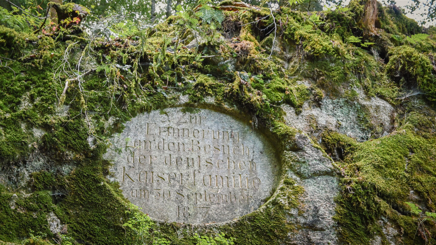 Gedenkstein zum Besuch der kaiserlichen Familie in Triberg