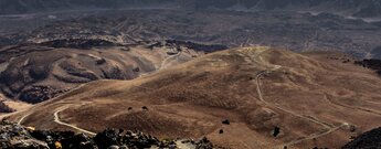 der Gipfel des Montaña Blanca mit den Randbergen der Caldera