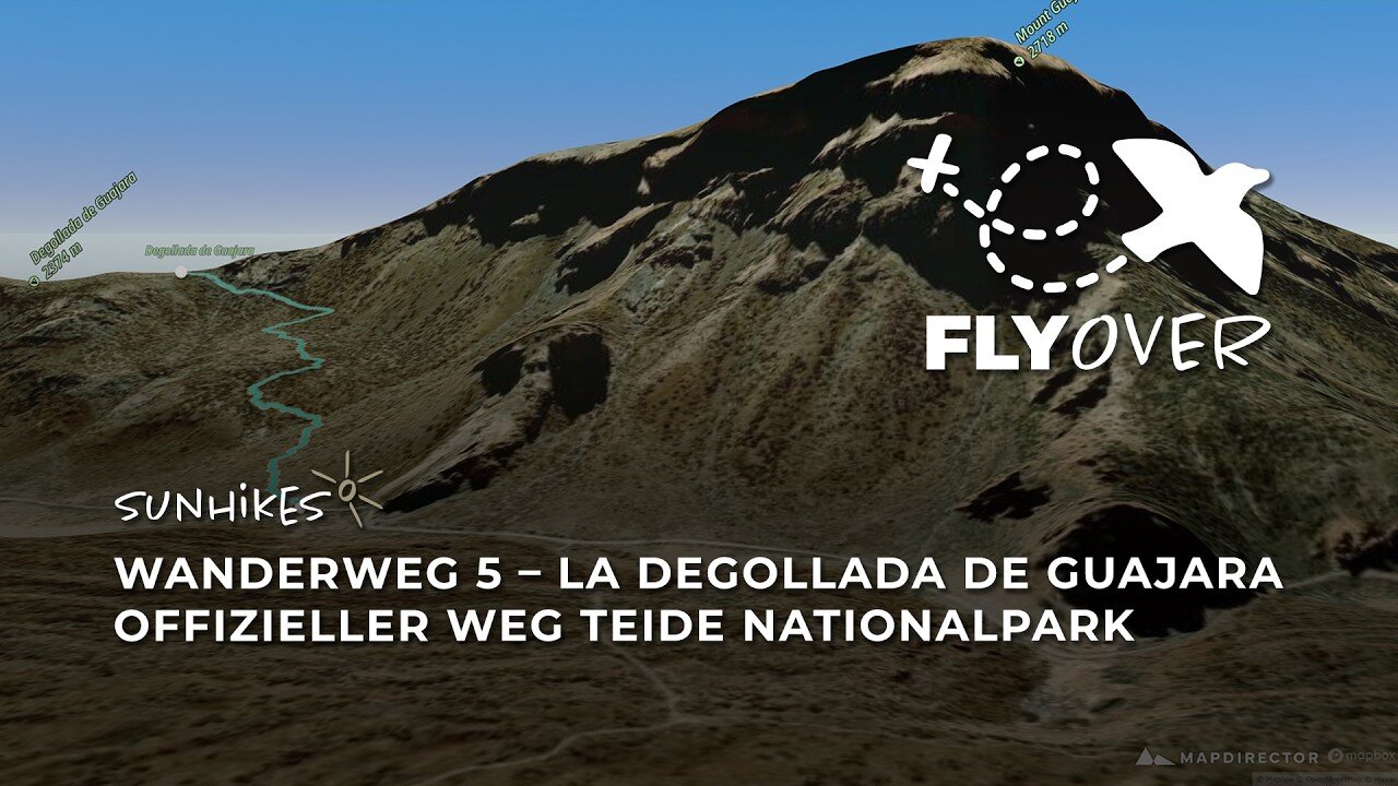 Imposanter Passaufstieg an der Caldera-Wand im Teide Nationalpark auf Teneriffa (Flyover Video)