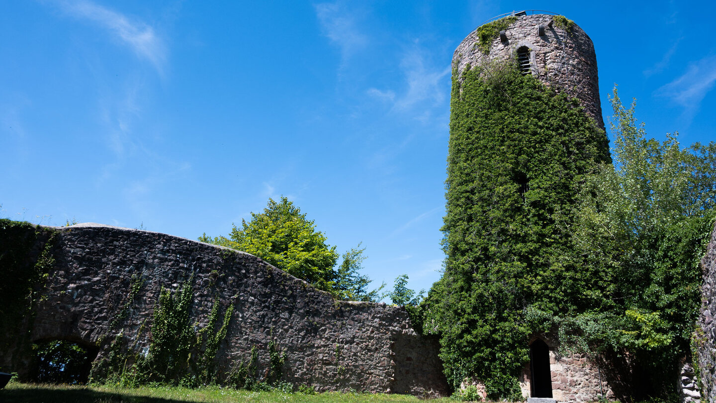 Mauerreste und der Aussichtsturn