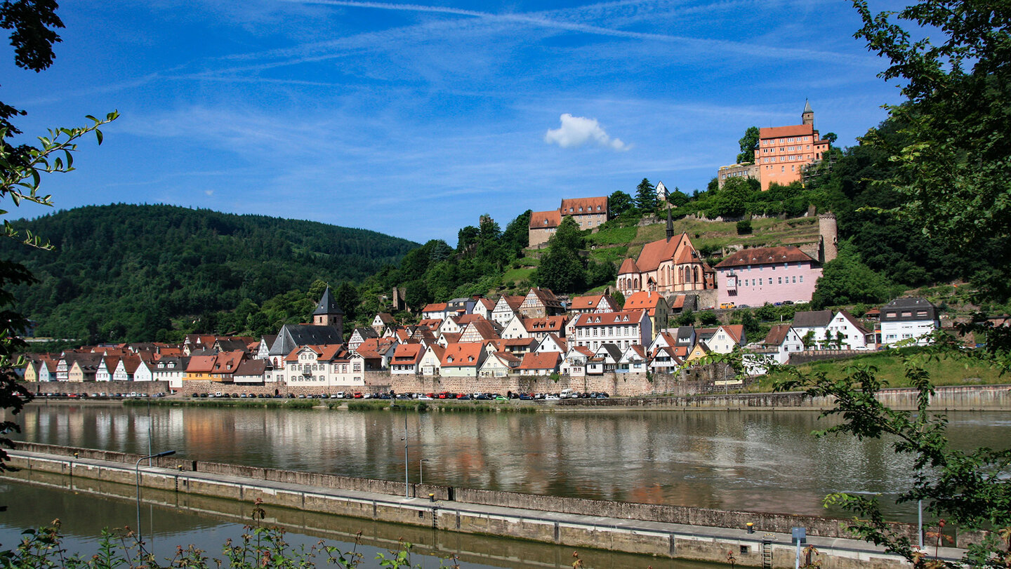 malerische Altstadt des Ortes Hirschhorn am Neckar Altstadt des Ortes Hirschhorn am Neckar