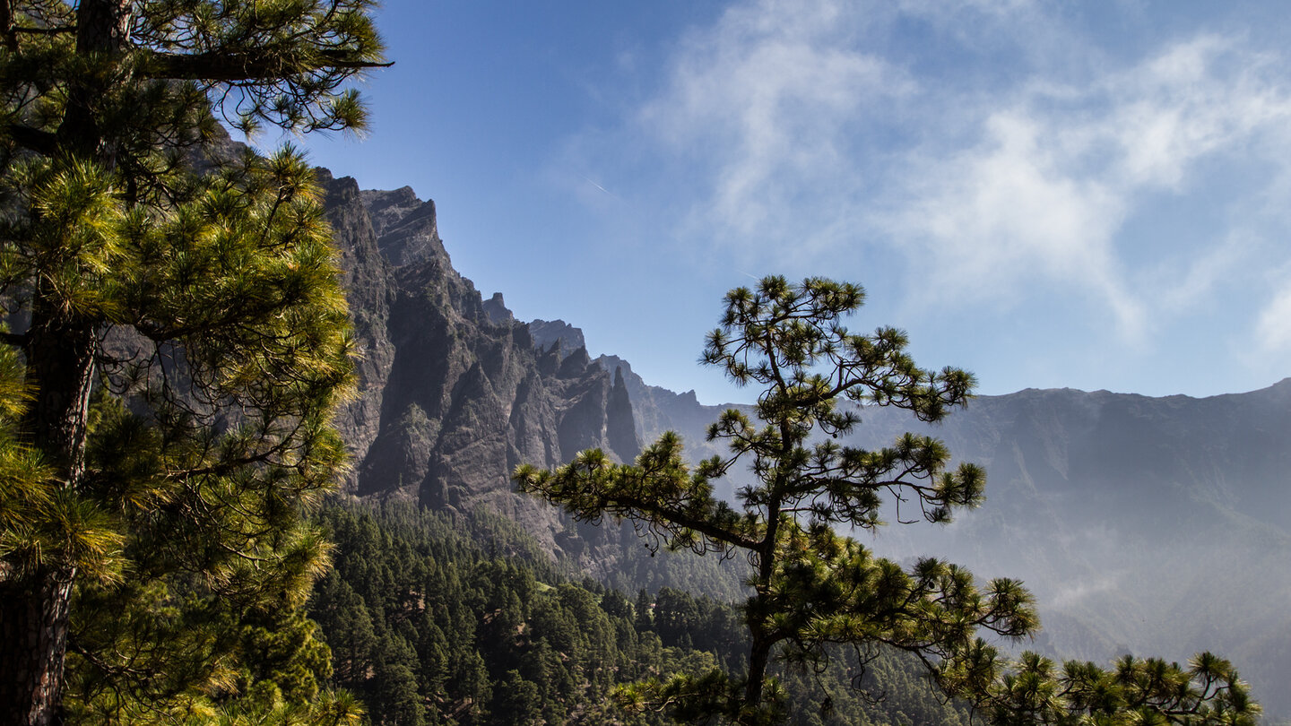 die Steilwände der Caldera de Taburiente