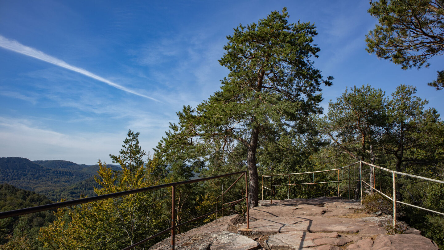 Panoramablick von der der Felsterrasse auf dem Zigeunerfels