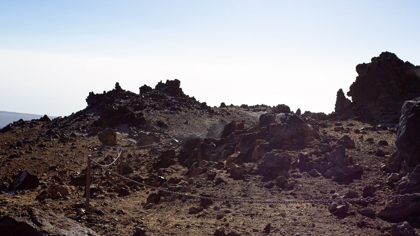 Fumarole am Aussichtspunkt Mirador de la Fortaleza