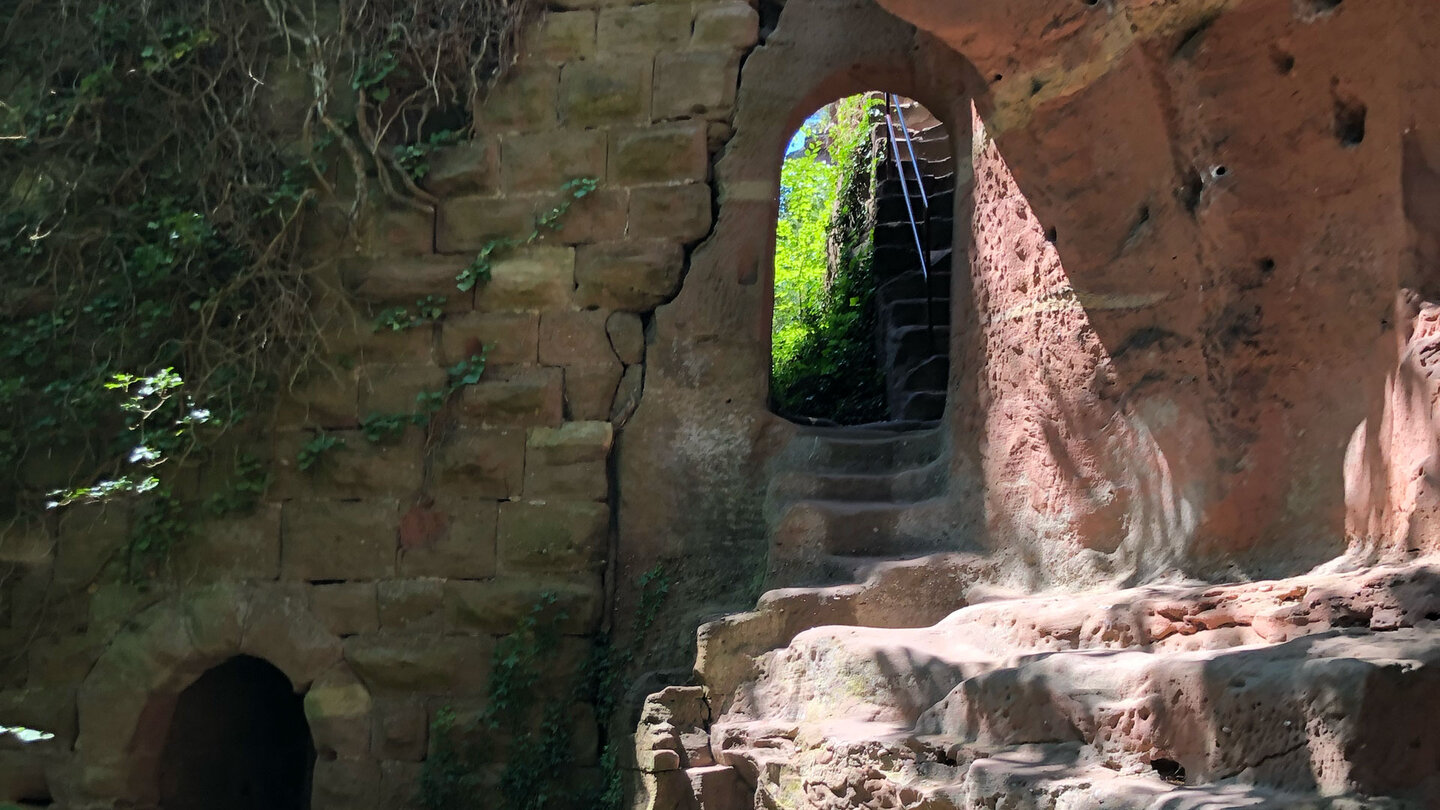 verwinkelte Burganlage des Château Vieux-Windstein