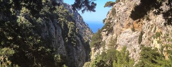 Bergpanorama in der Figou-Schlucht