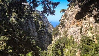 Bergpanorama in der Figou-Schlucht