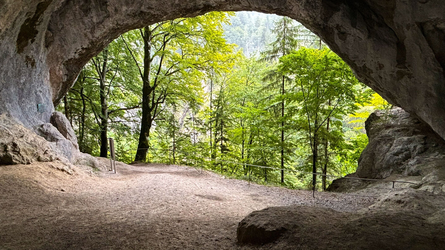 Blick hinaus aus der großen Tischoferhöhle