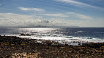 Ausblick auf Lanzarote von La Graciosa