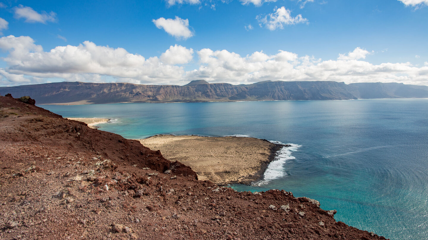 360 Grad Panorama der Montaña Amarilla mit Blick auf Lanzarote