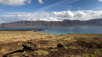 Aussicht auf das Famara-Gebirge beim Abstieg