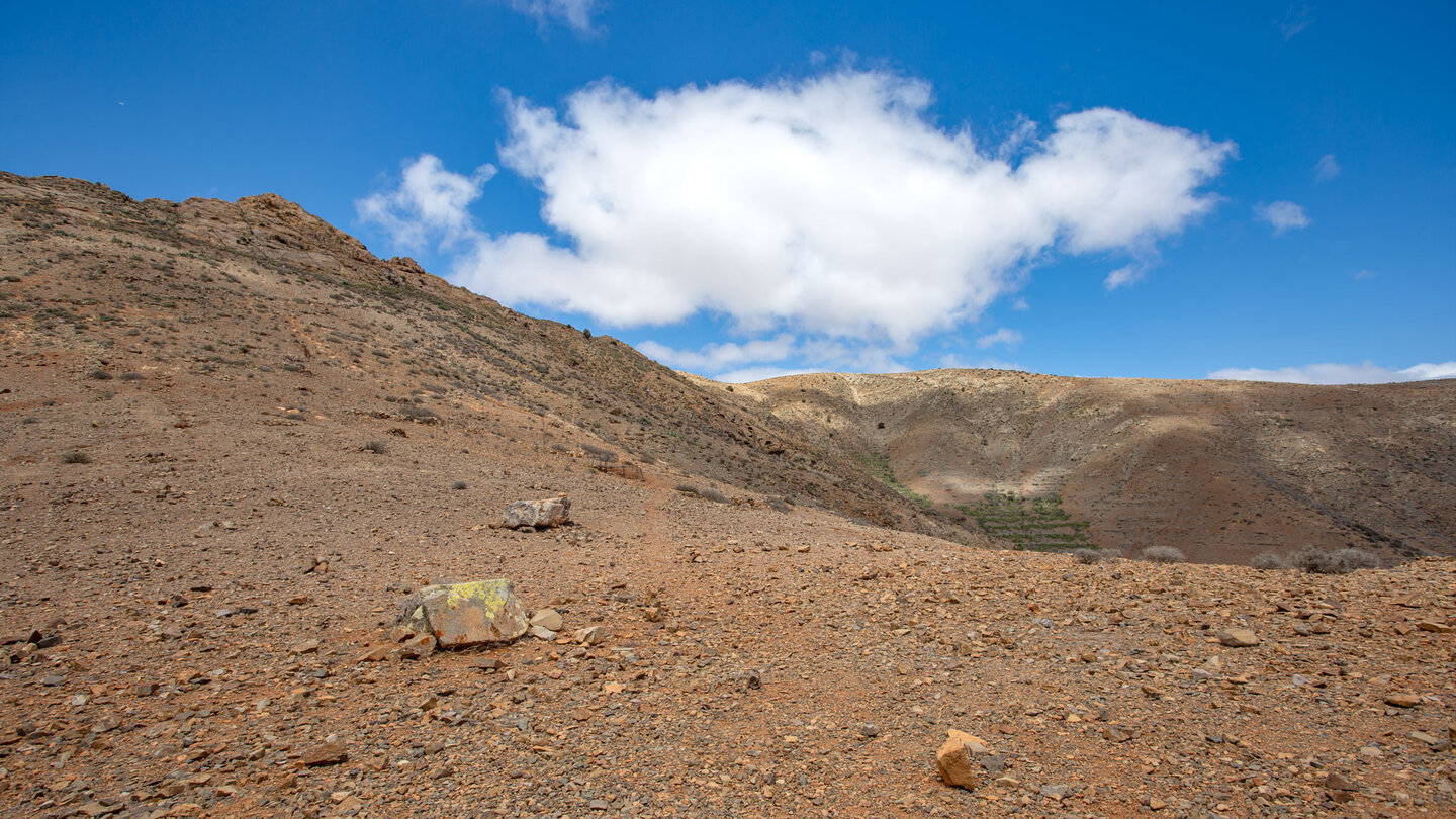 oberhalb der Degollada de los Grandillos befindet sich ein wegloser Streckenabschnitt
