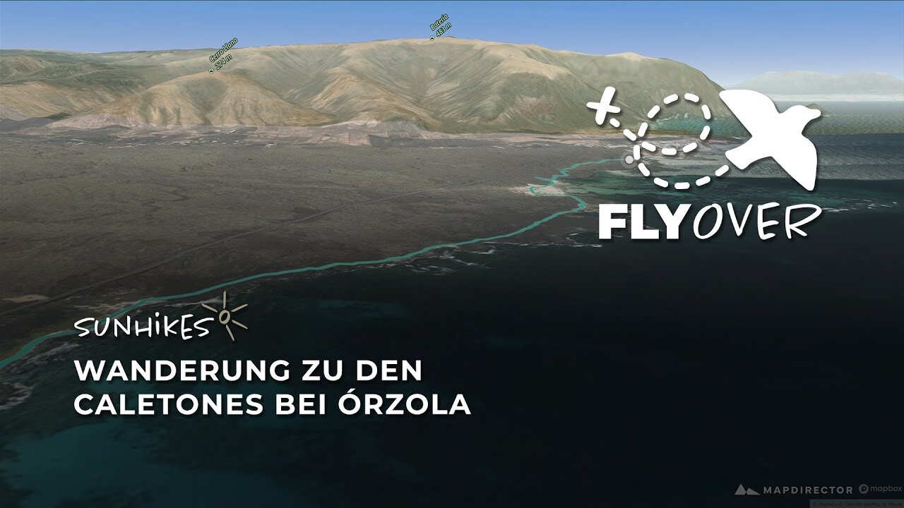 Wanderung zu den Caletones bei Órzola & Caletón Blanco auf Lanzarote – Flyover