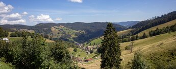 Blick vom Wiedener Eck nach Wieden im Südschwarzwald