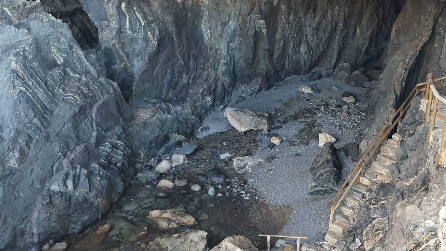 Abstieg zu den Höhlen Cuevas Negras bei Ajuy