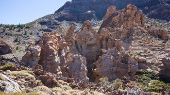 die Felsformation Piedras Amarillas zu Beginn der Wanderung