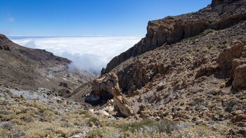 Wolkenmeer unterhalb der Passhöhe des Guajara