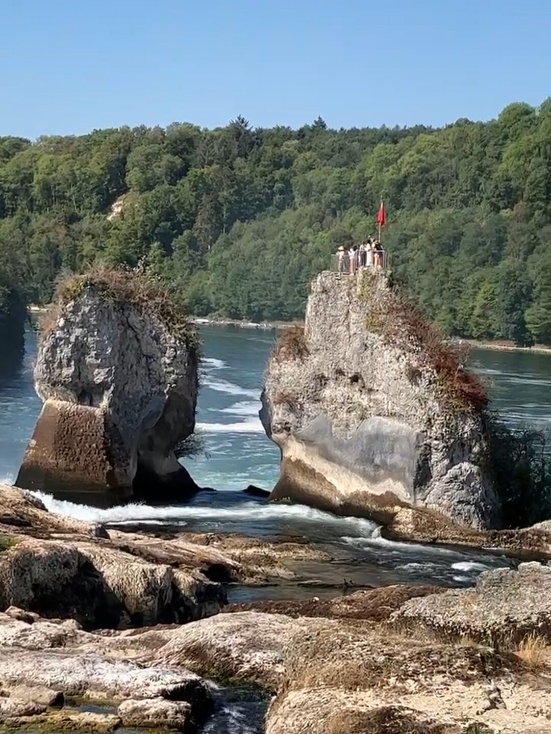 Blick auf die Rheinfallfelsen