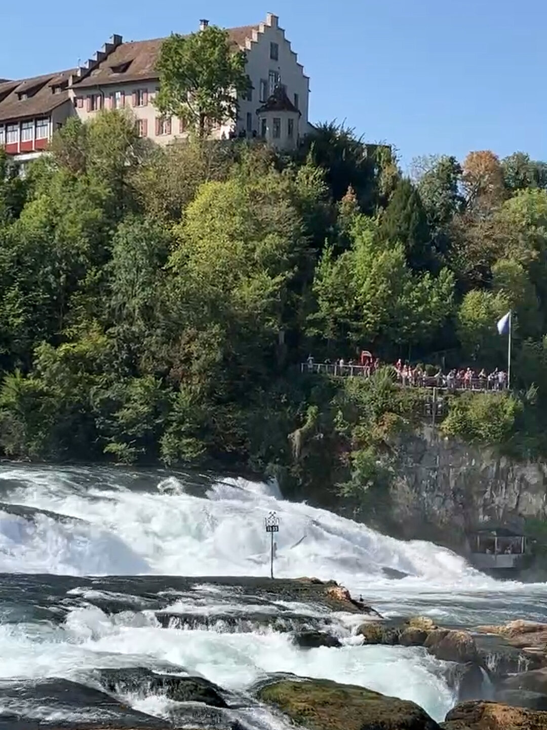 Blick über den Rheinfall von Schaffhausen