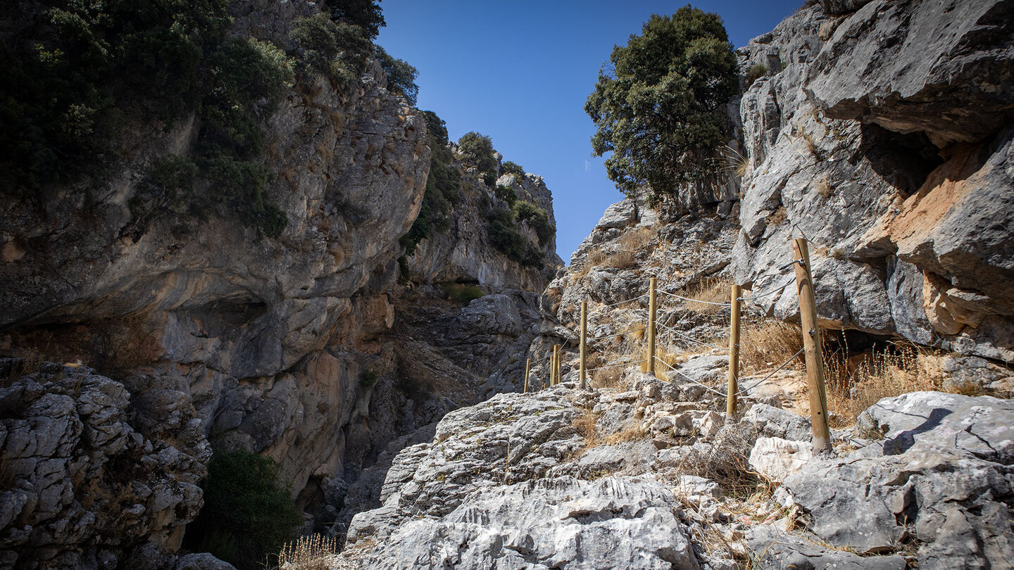 Wanderweg im Barranco de la Osa Wanderweg im Barranco de la Osa